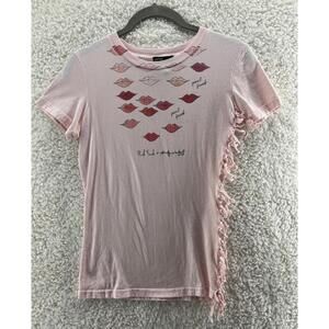 Paul Frank For Andy Warhol T-Shirt Medium Velvet Underground Lips 2005 MODIFIED